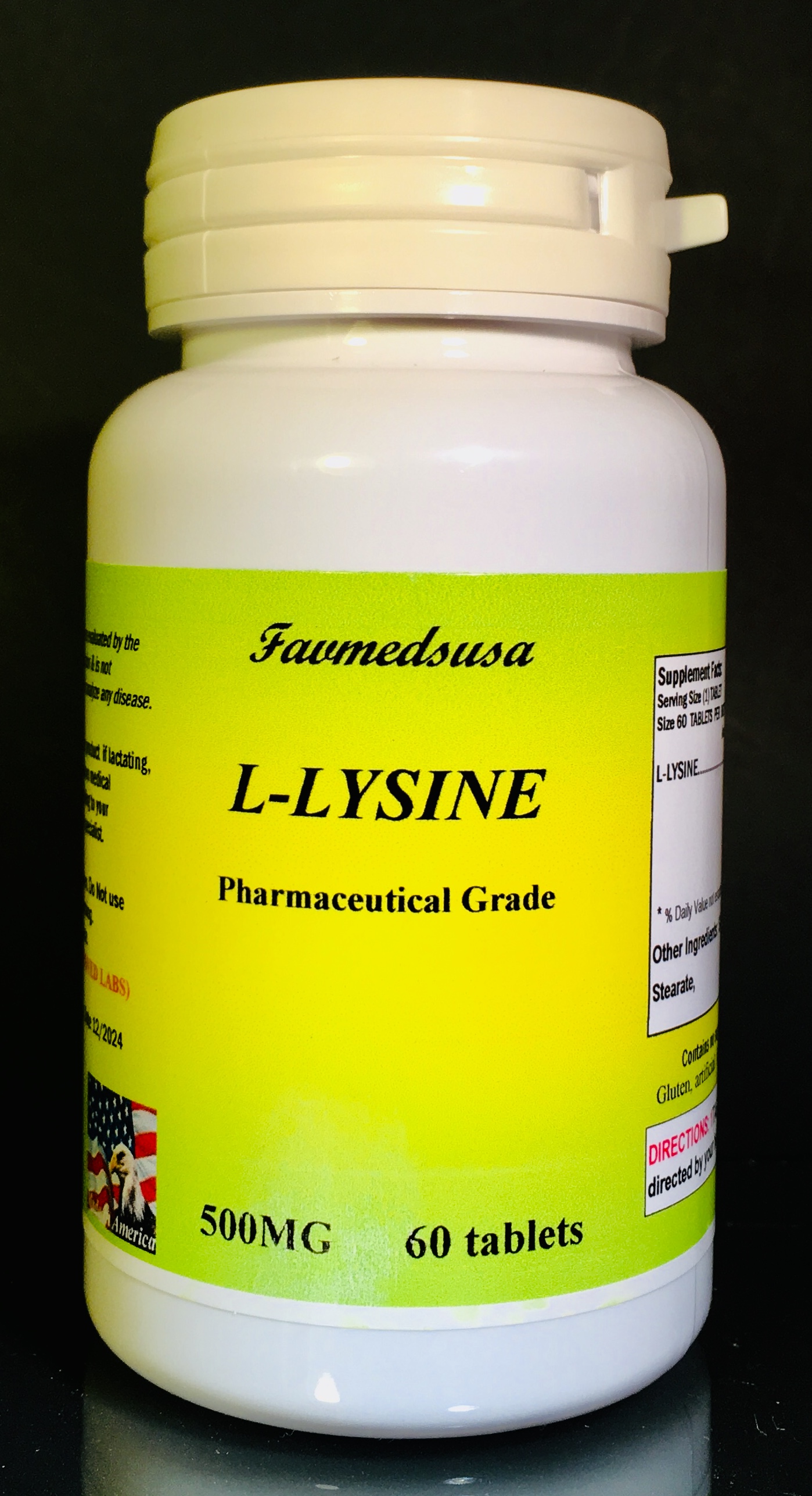 L-Lysine 500mg - 60 Tablets